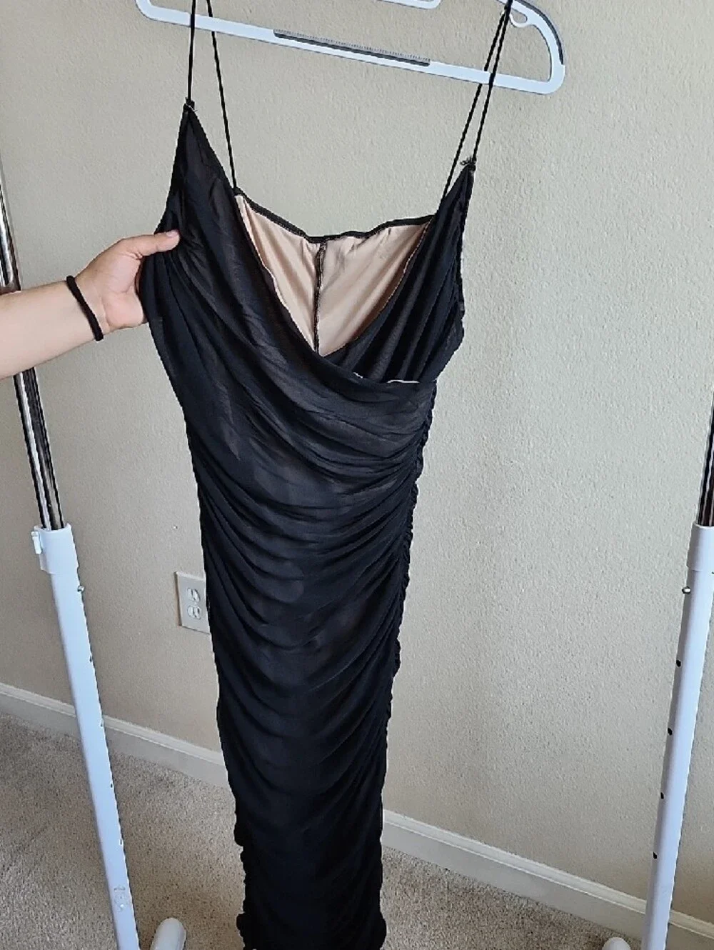 SHEIN Black Strap Midi Dress - Picture 3 of 6